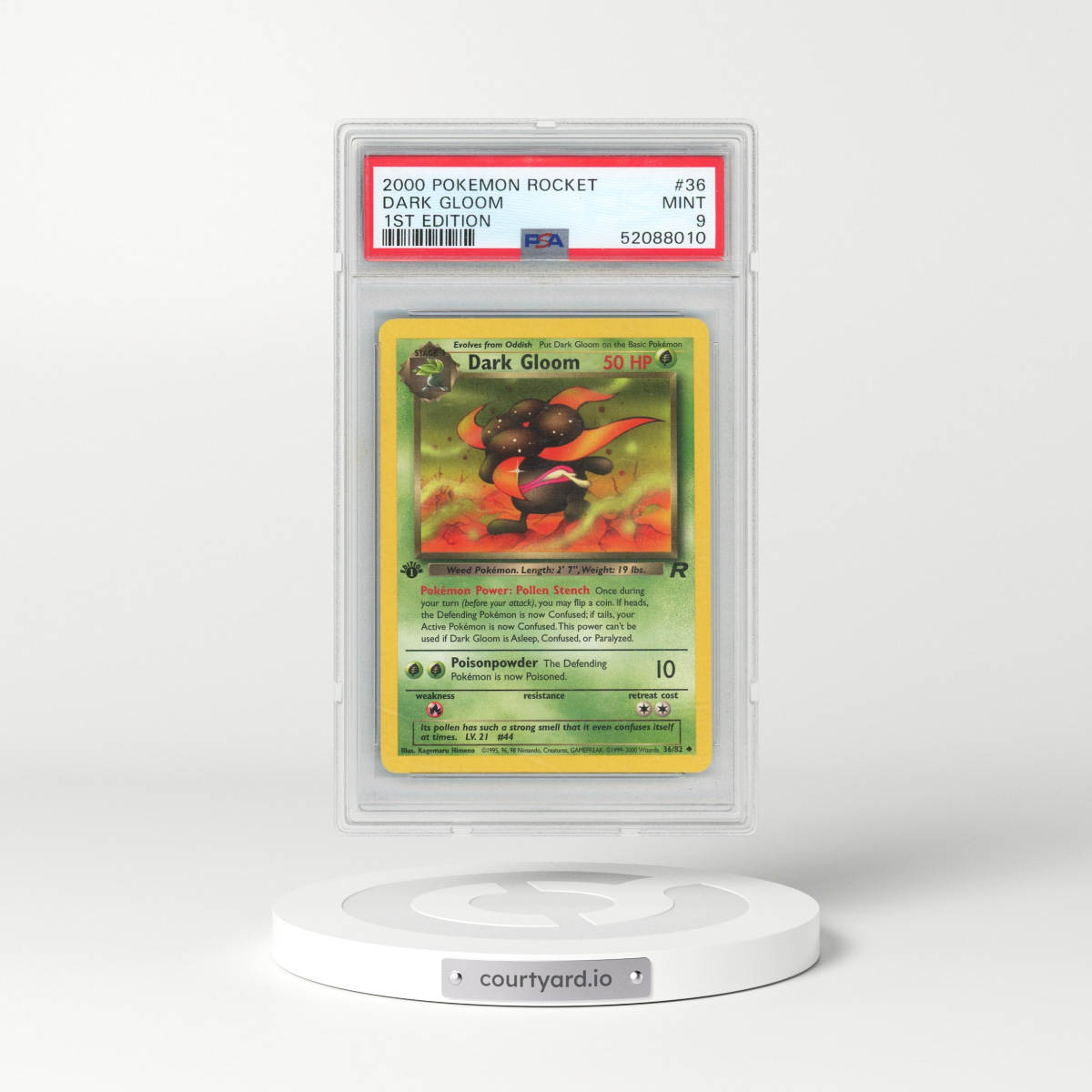 2000 Pokémon Rocket #36 Dark Gloom - 1st Edition (PSA 9 MINT)