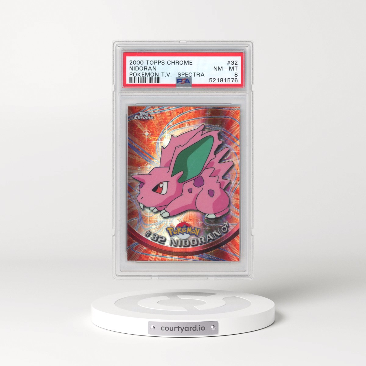2000 Topps Chrome Pokémon T.V. #32 Nidoran - Spectra (PSA 8 NM-MT)