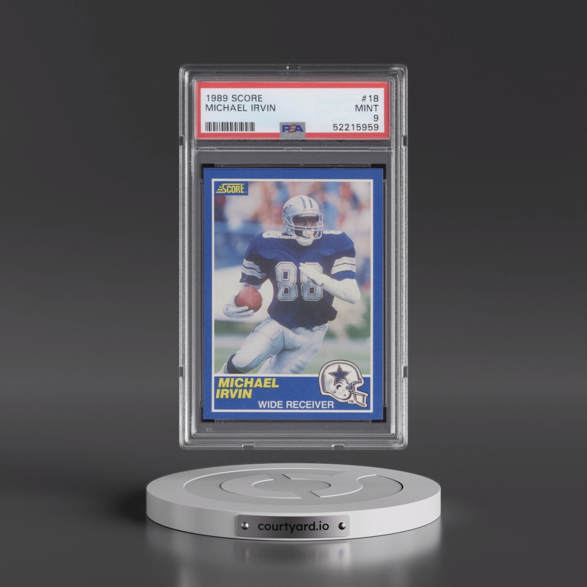 1989 Score #18 Michael Irvin (PSA 9 MINT)
