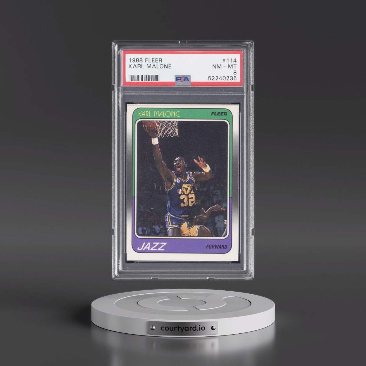 1988 Fleer #114 Karl Malone (PSA 8 NM-MT)
