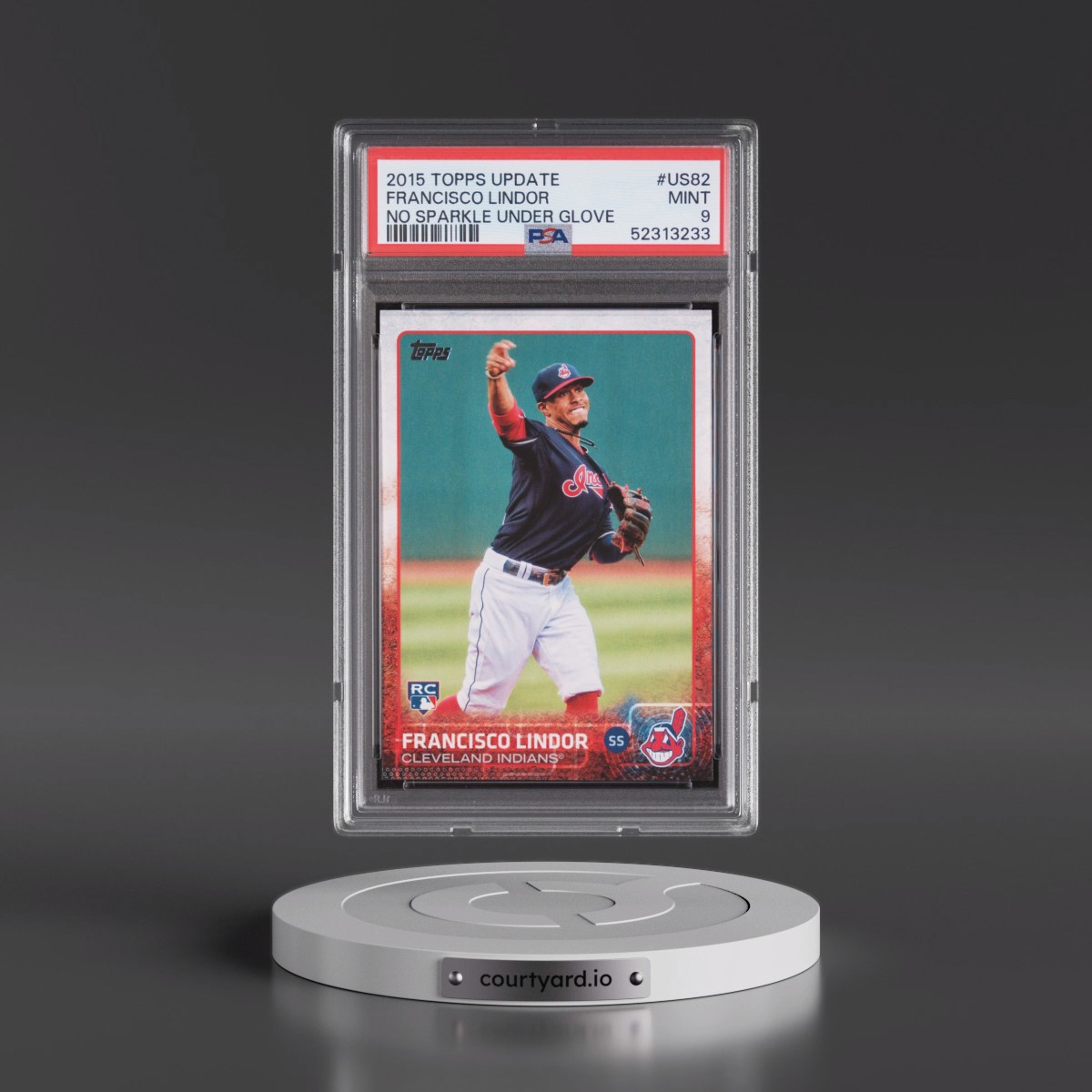 2015 Topps Update #US82 Francisco Lindor - No Sparkle Under Glove (PSA 9 MINT)