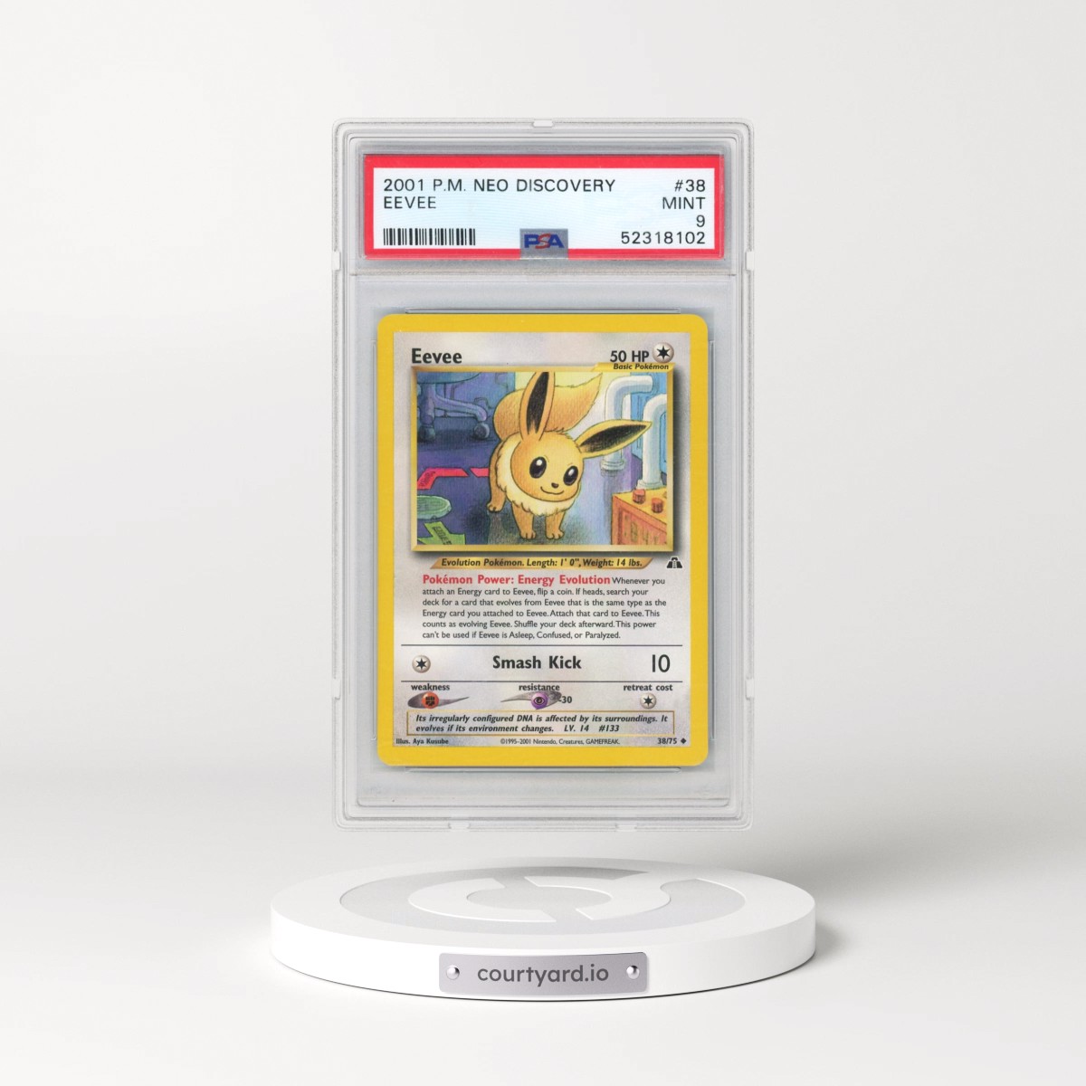 2001 Pokémon Neo Discovery #38 Eevee (PSA 9 MINT)