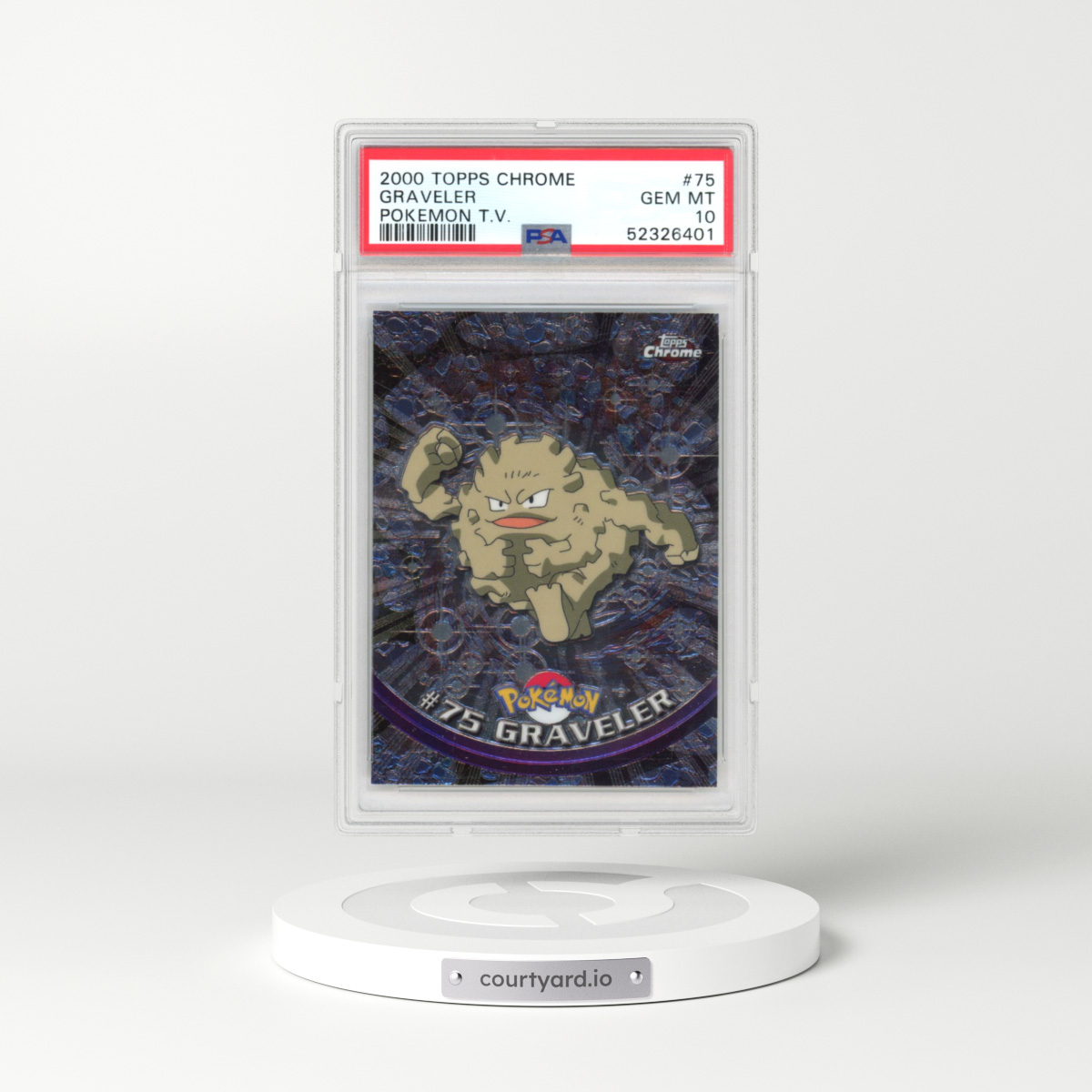 2000 Topps Chrome Pokémon T.V. #75 Graveler (PSA 10 GEM MINT)