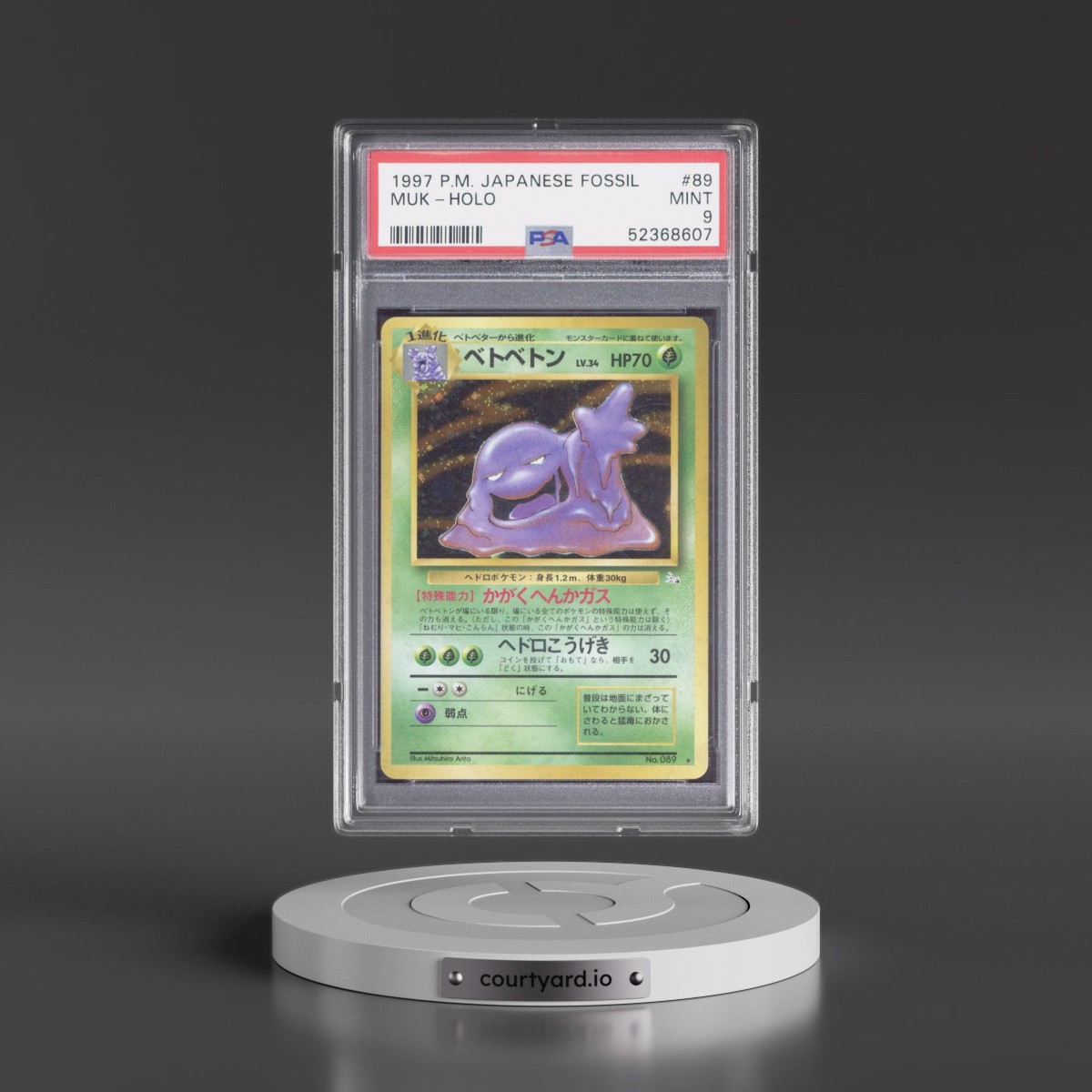 1997 Pokémon Fossil #89 Muk - Holo (PSA 9 MINT)