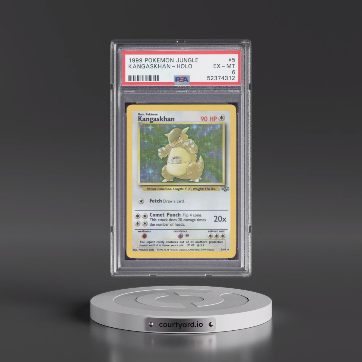 1999 Pokémon Jungle Kangaskhan - Holo #5 PSA 6