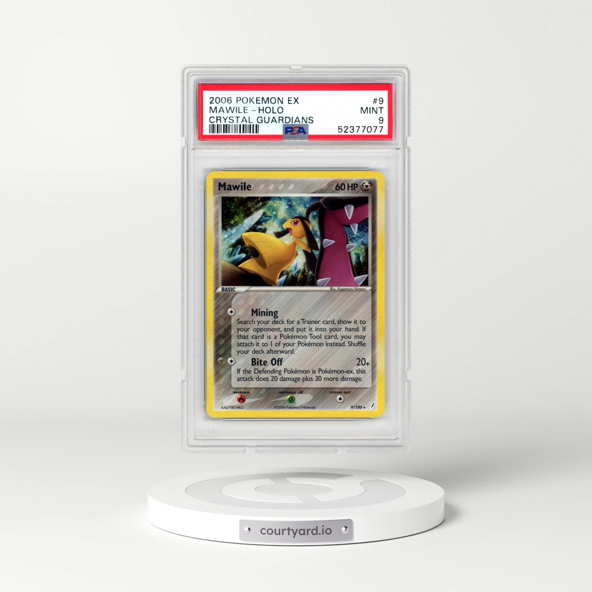 2006 Pokémon EX Crystal Guardians #9 Mawile - Holo (PSA 9 MINT)