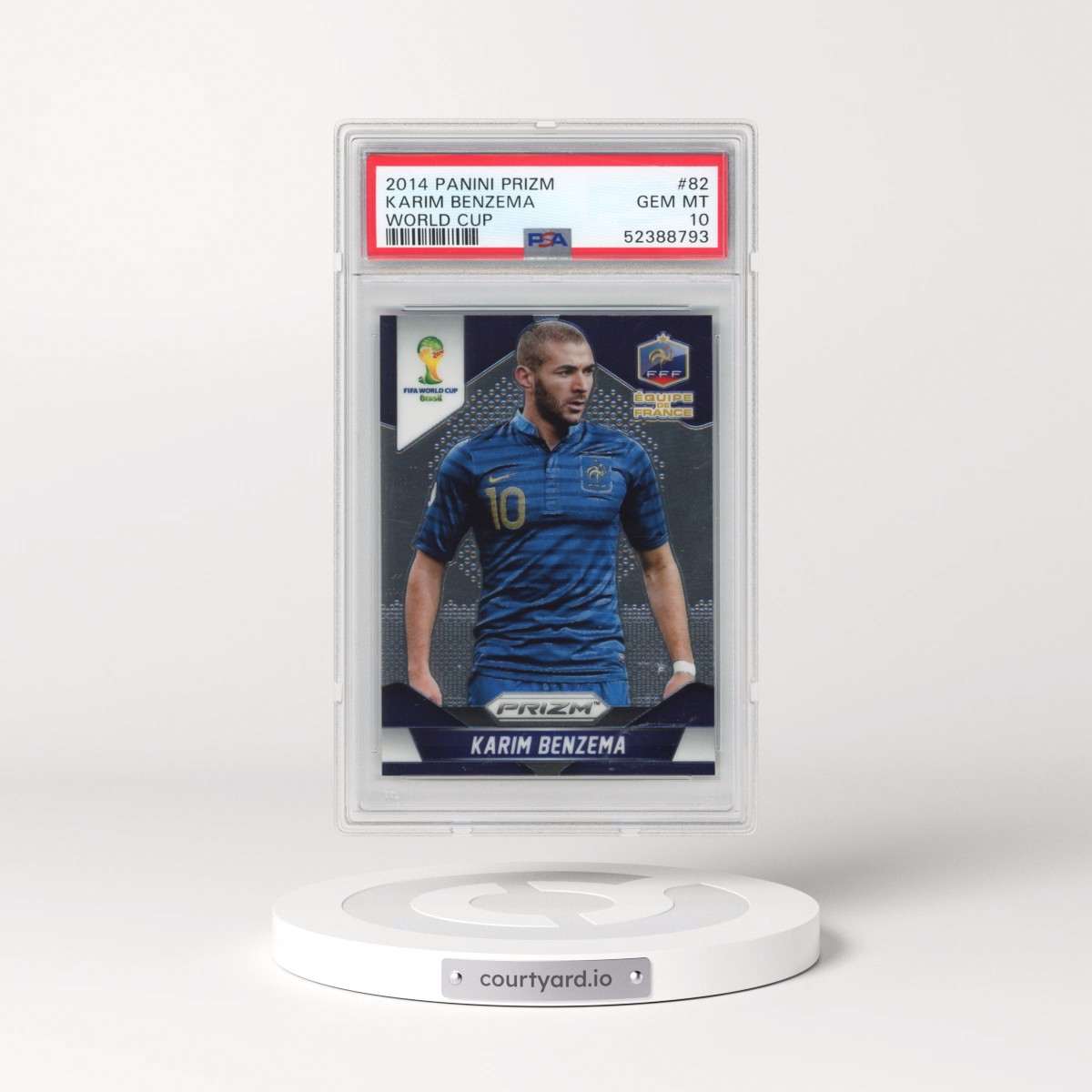 2014 Panini Prizm World Cup Karim Benzema #82 PSA 10