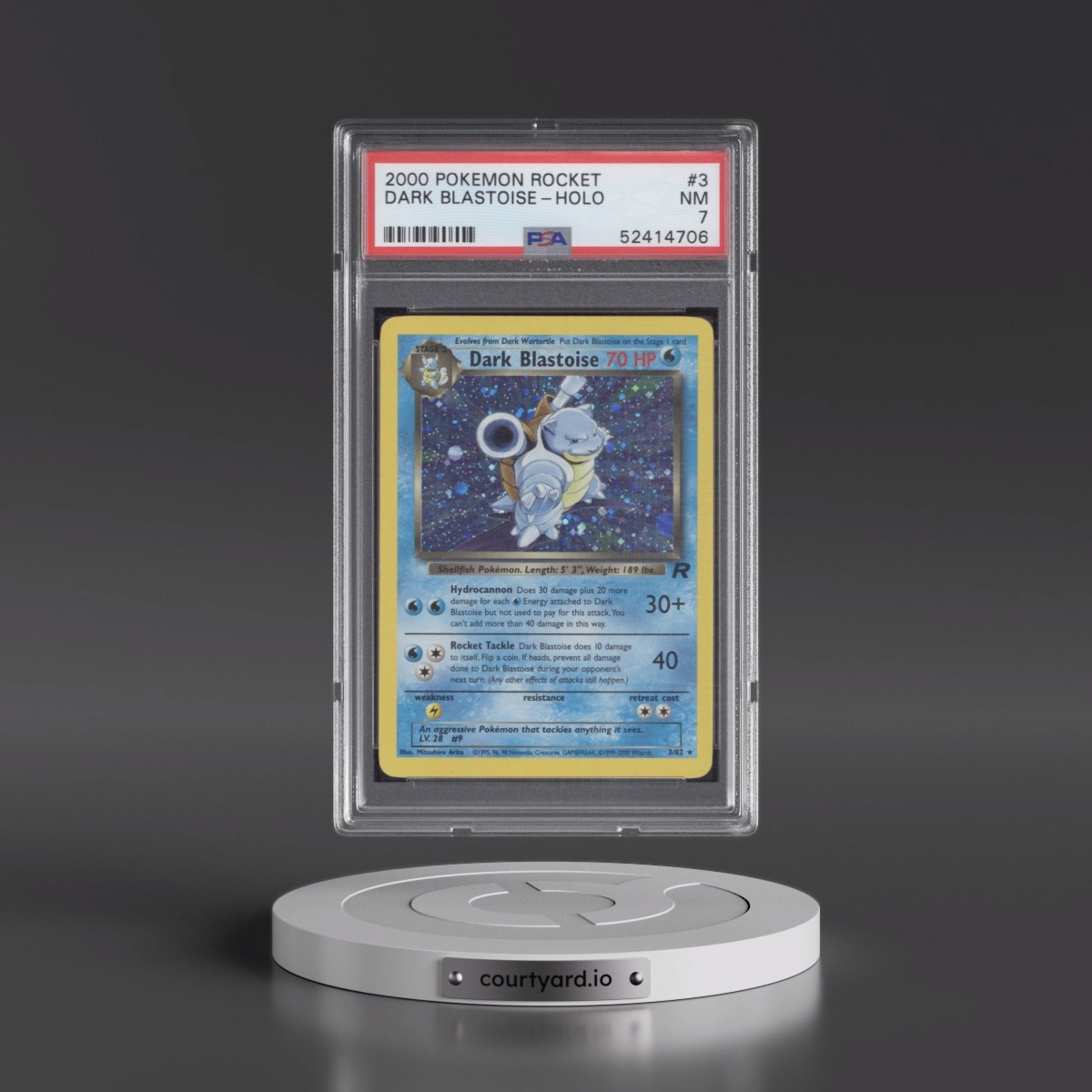 2000 Pokémon Rocket #3 Dark Blastoise - Holo (PSA 7 NM)