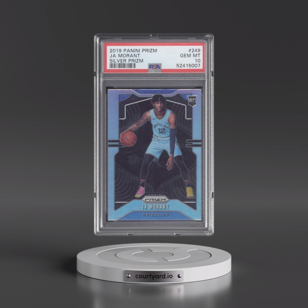 2019 Panini Prizm #249 Ja Morant - Silver Prizm (PSA 10 GEM MINT)