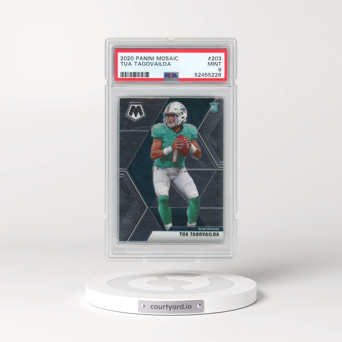 2020 Panini Mosaic #203 Tua Tagovailoa (PSA 9 MINT)