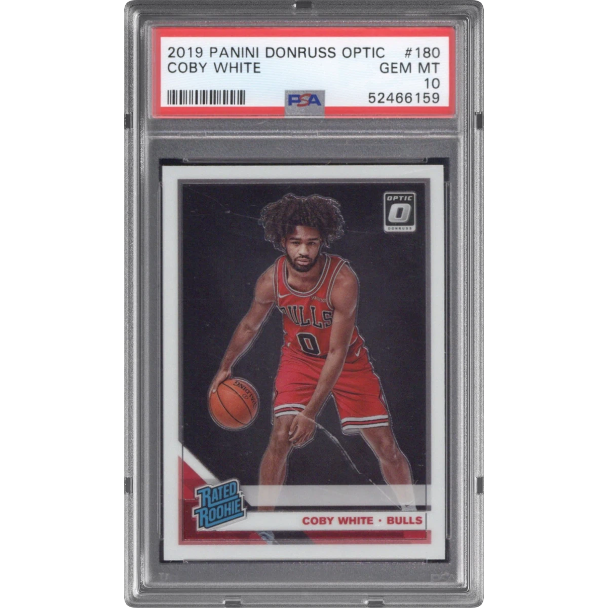 2019 Panini Donruss Optic #180 Coby White (PSA 10 GEM MINT)