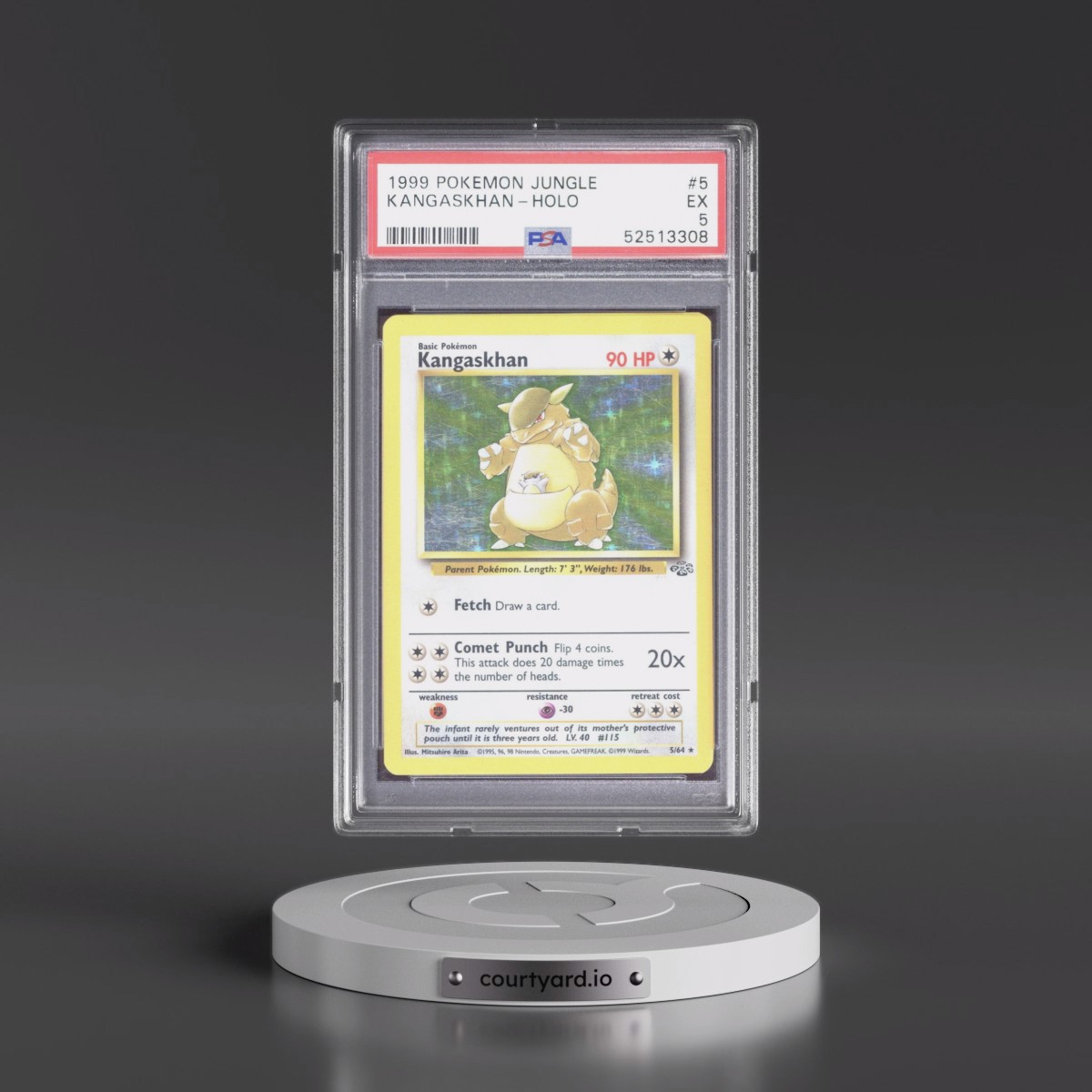 1999 Pokémon Jungle #5 Kangaskhan - Holo (PSA 5 EX)