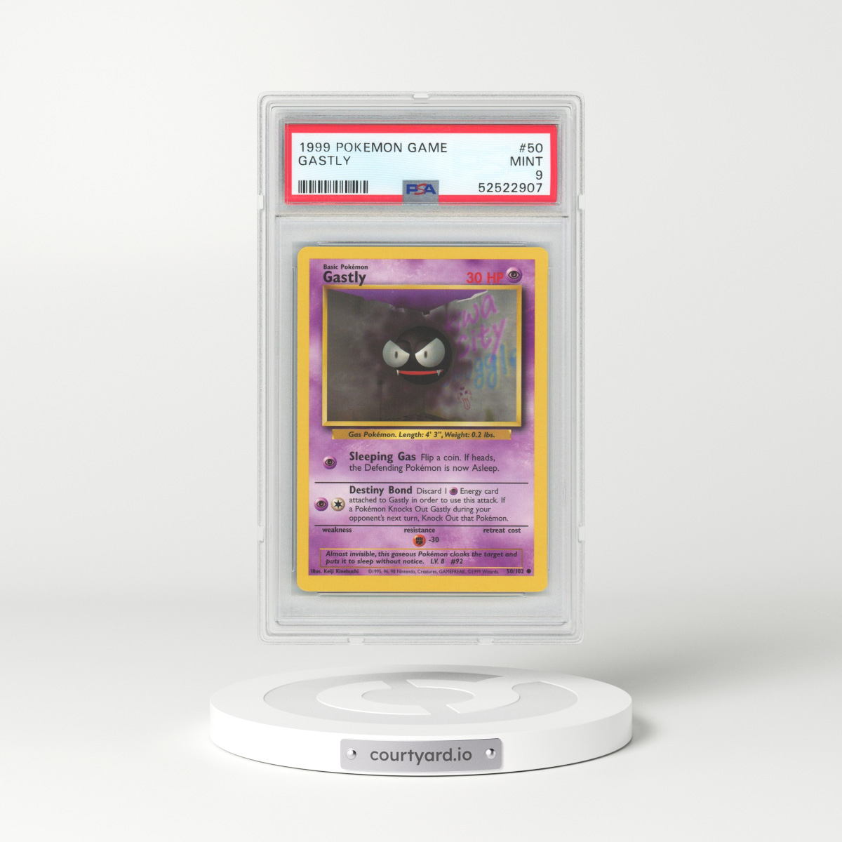 1999 Base Set #50 Gastly (PSA 9 MINT)