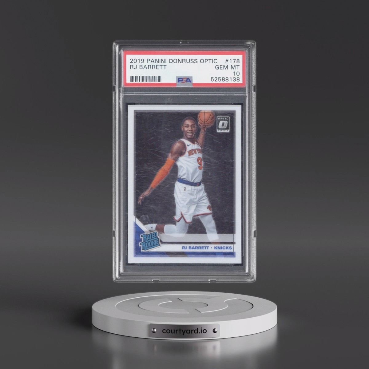 2019 Panini Donruss Optic #178 RJ Barrett (PSA 10 GEM MINT)