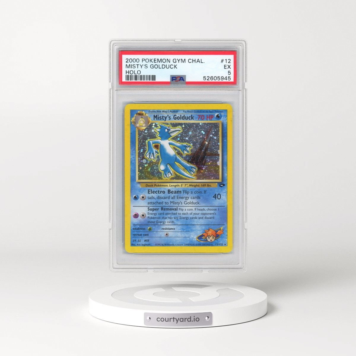 2000 Pokémon Gym Challenge #12 Misty's Golduck - Holo (PSA 5 EX)