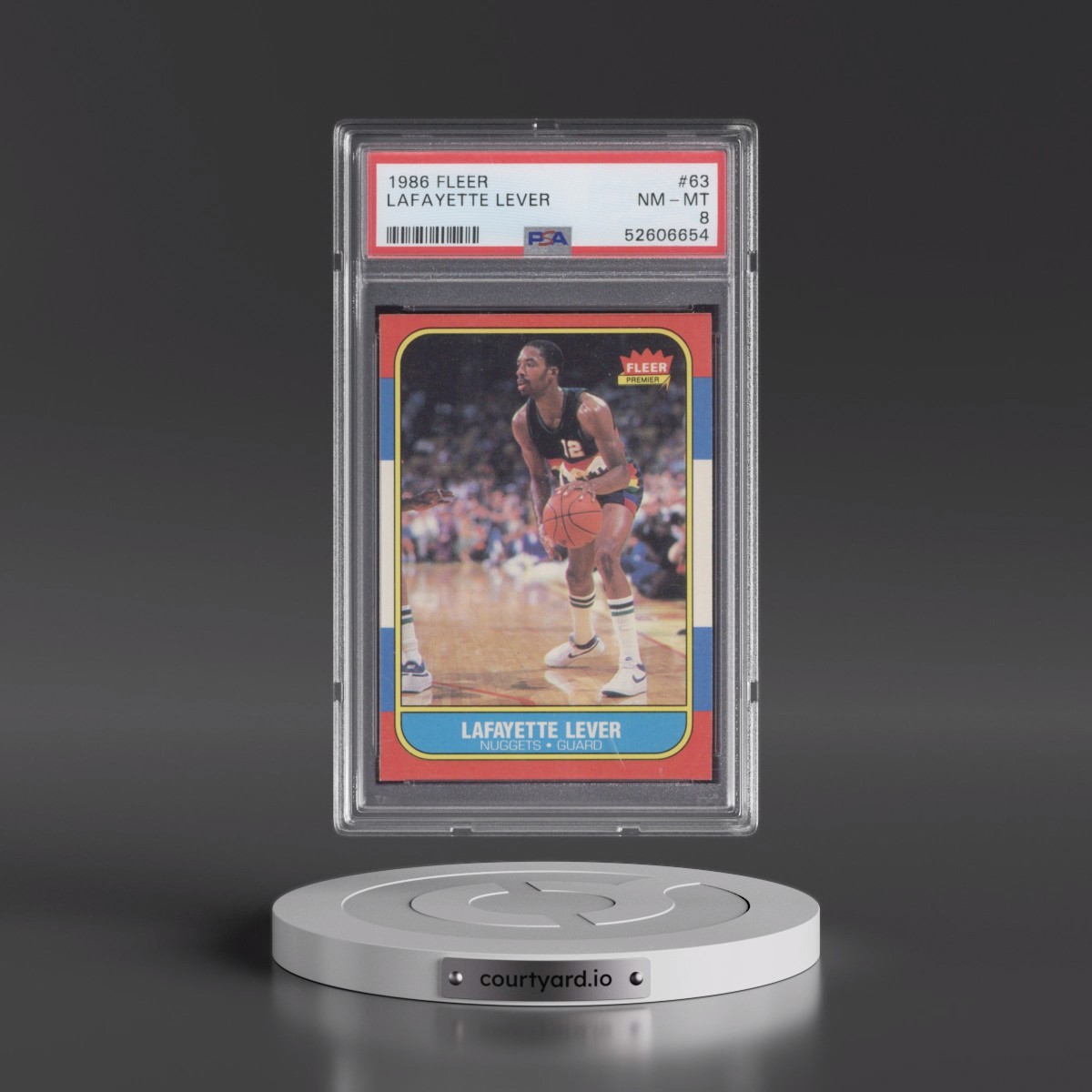 1986 Fleer #63 Lafayette Lever (PSA 8 NM-MT)