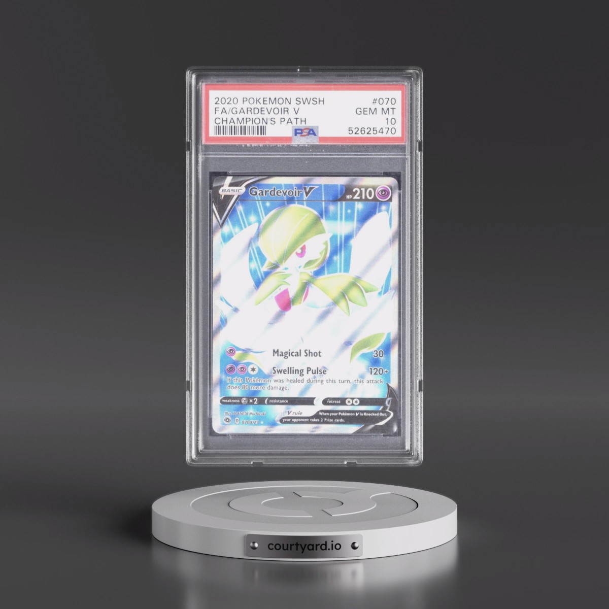 2020 Pokémon Sword & Shield Champion's Path #070 Gardevoir V - Holo Full Art (PSA 10 GEM MINT)