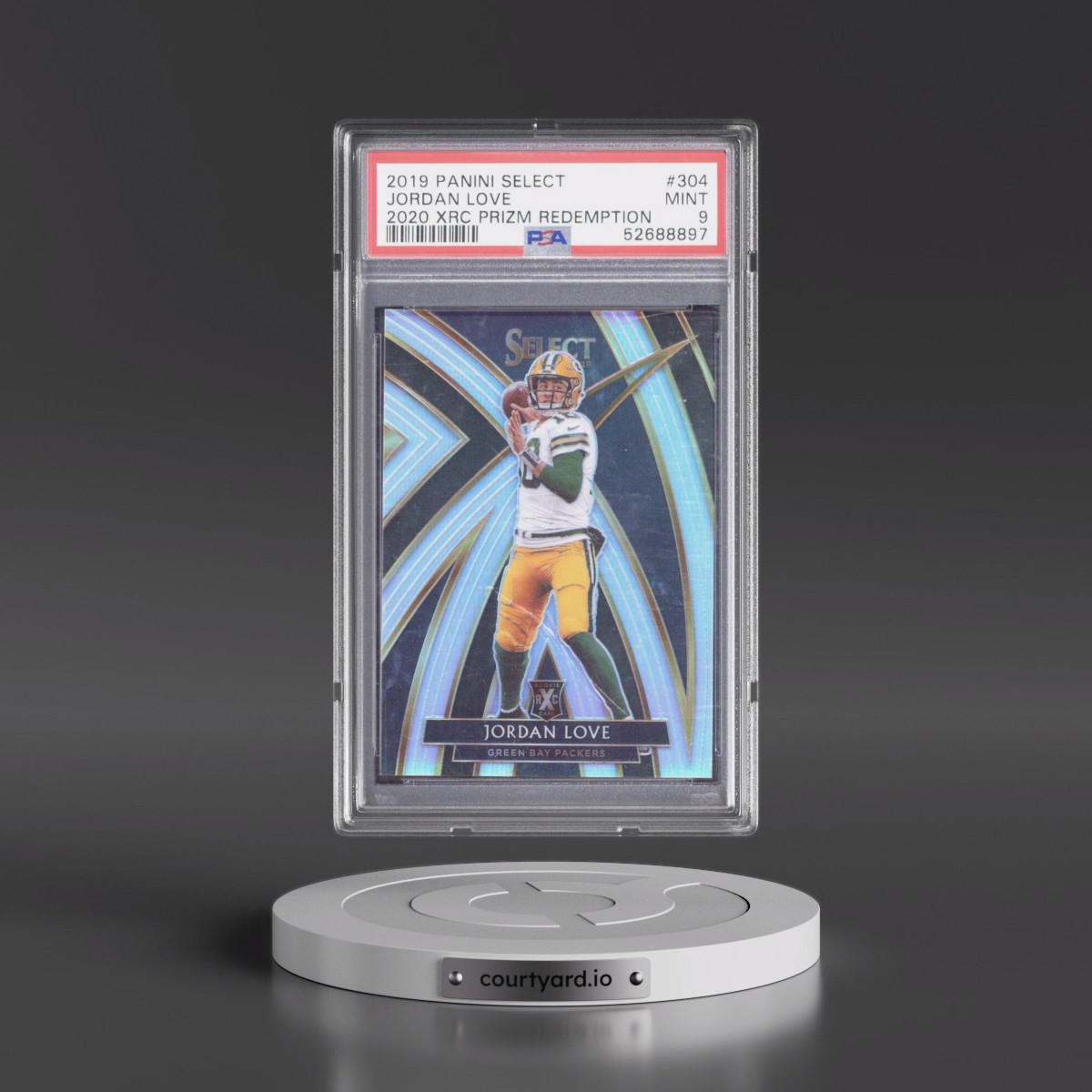 2019 Panini Select 2020 Xrc Prizm Redemption #304 Jordan Love (PSA 9 MINT)