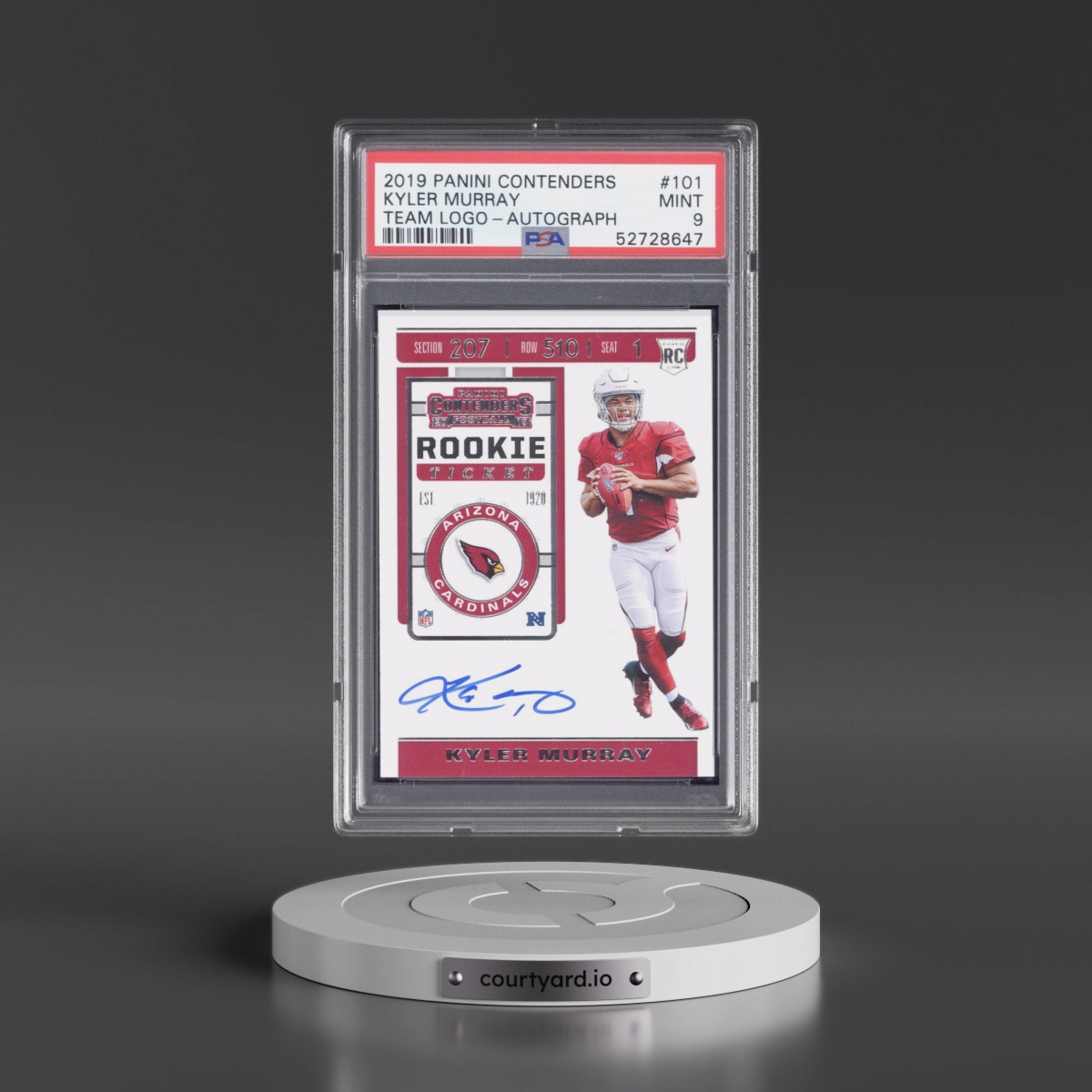2019 Panini Contenders #101 Kyler Murray - Autograph (PSA 9 MINT)