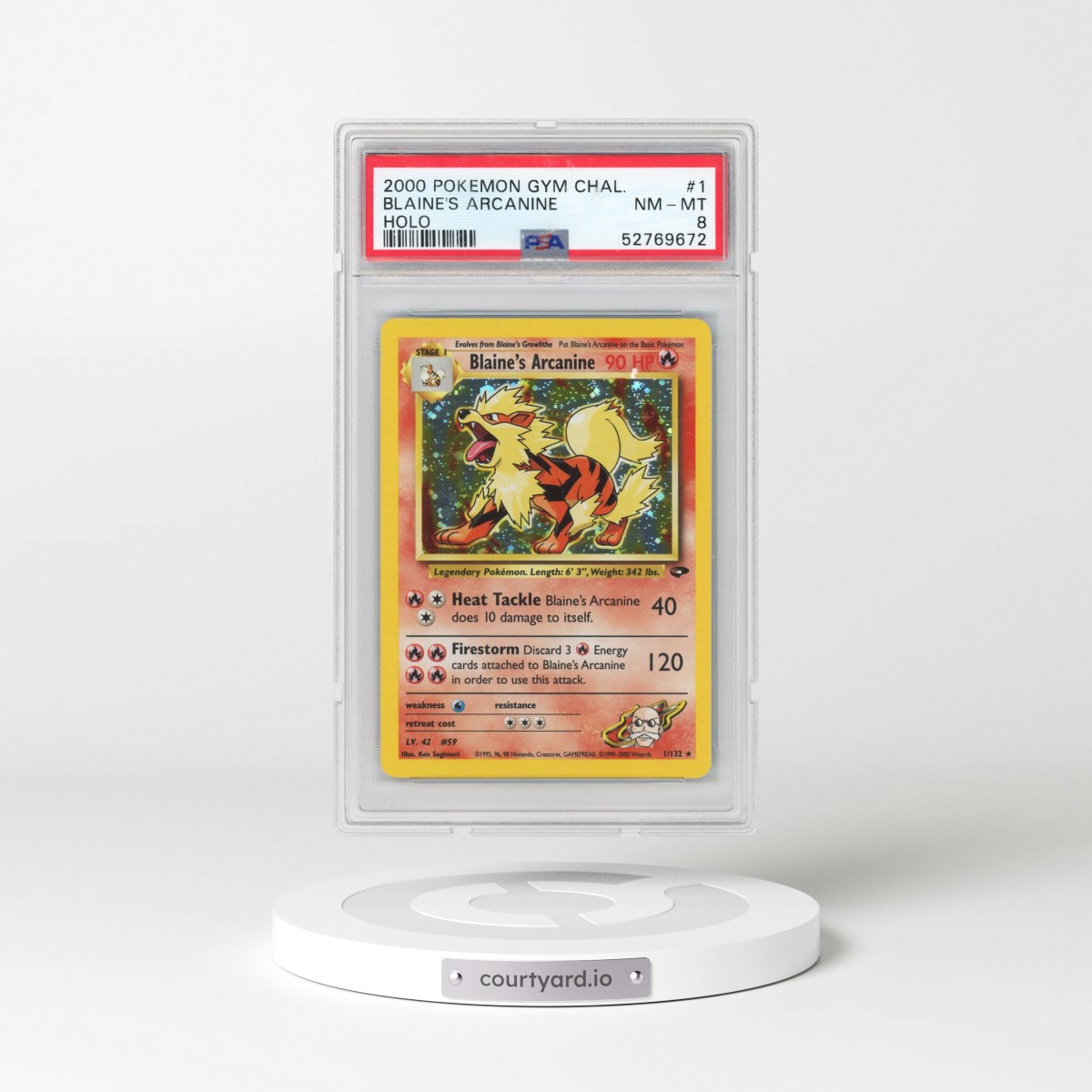 2000 Pokémon Gym Challenge #1 Blaine's Arcanine - Holo (PSA 8 NM-MT)