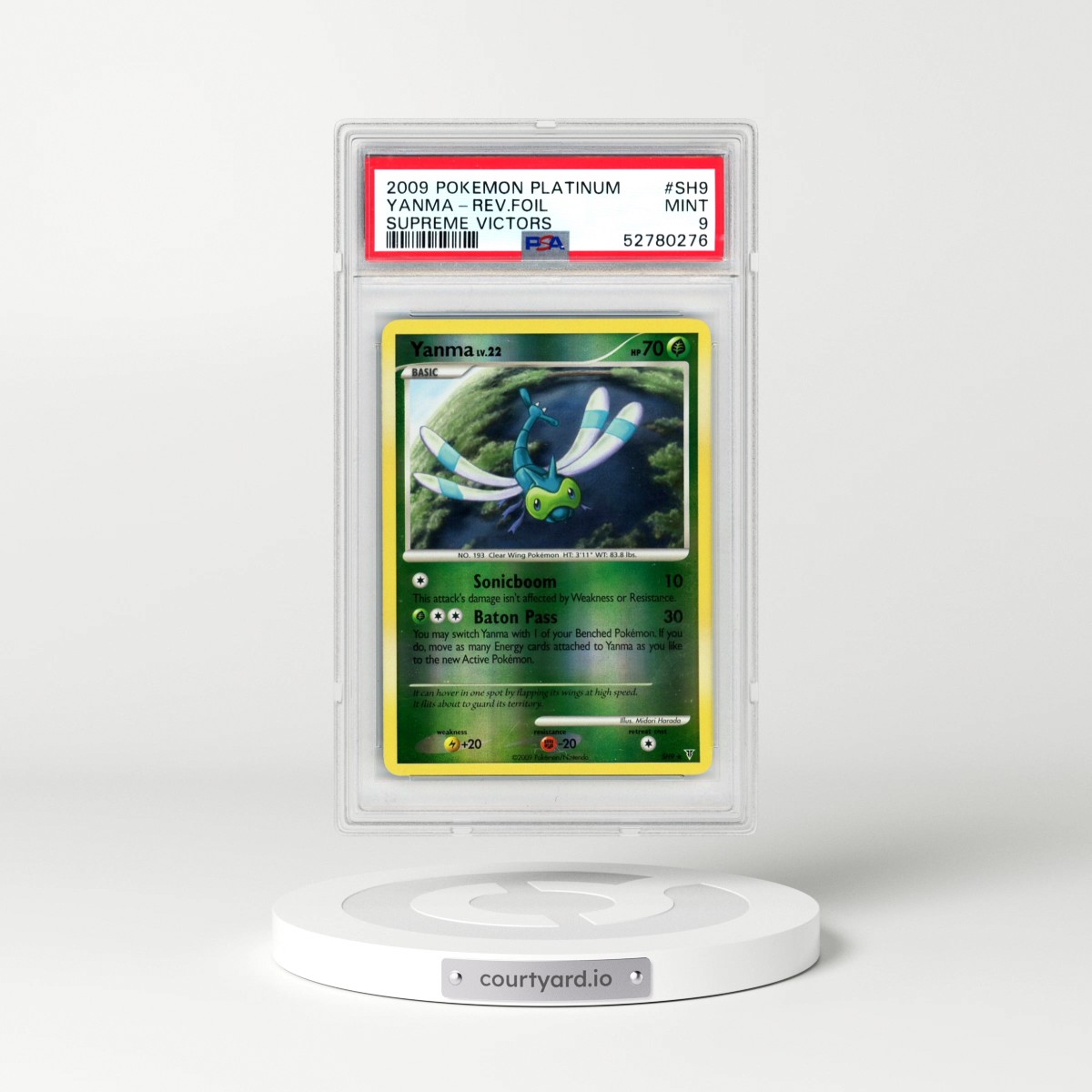 2009 Pokémon Platinum Supreme Victors #SH9 Yanma - Reverse Foil (PSA 9 MINT)
