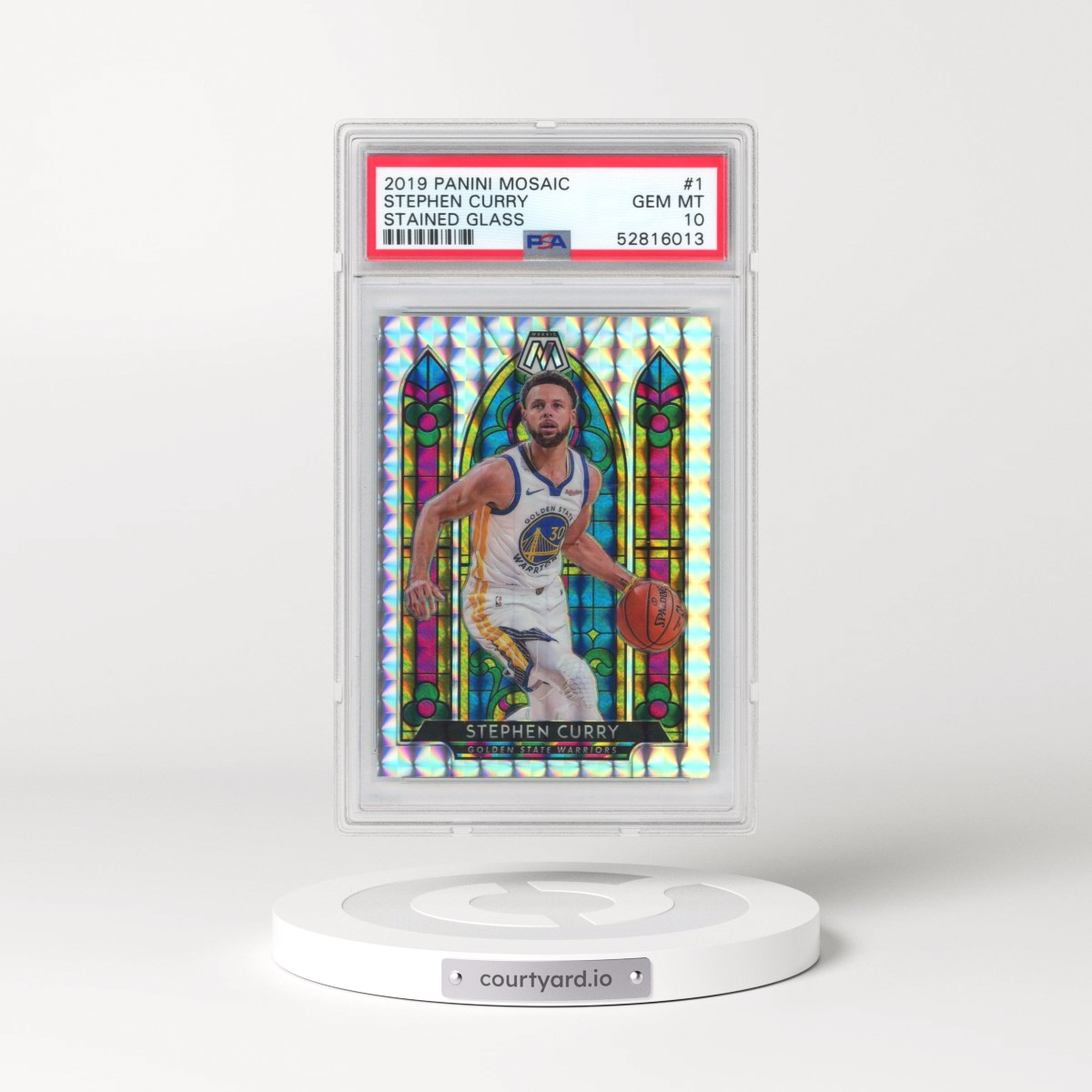2019 Panini Mosaic Stained Glass #1 Stephen Curry (PSA 10 GEM MINT)