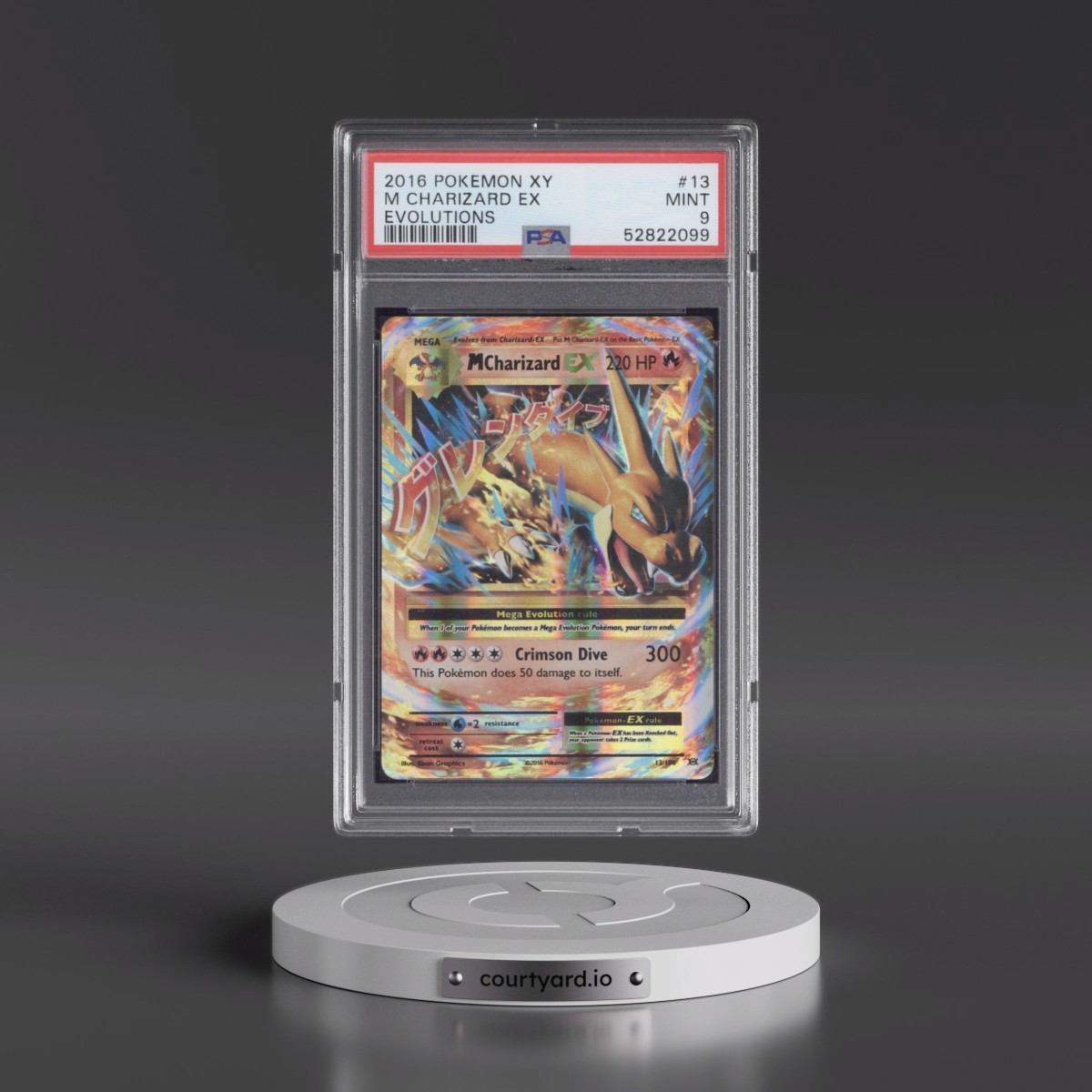2016 Pokémon XY Evolutions #13 M Charizard EX - Holo (PSA 9 MINT)