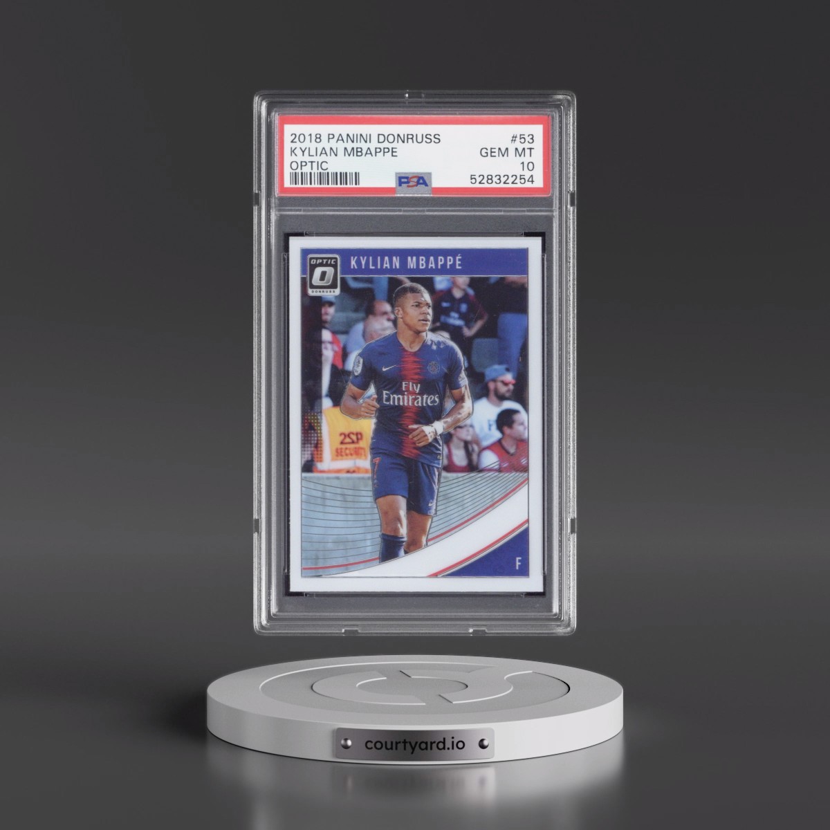 2018 Panini Donruss #53 Kylian Mbappe - Optic (PSA 10 GEM MINT)