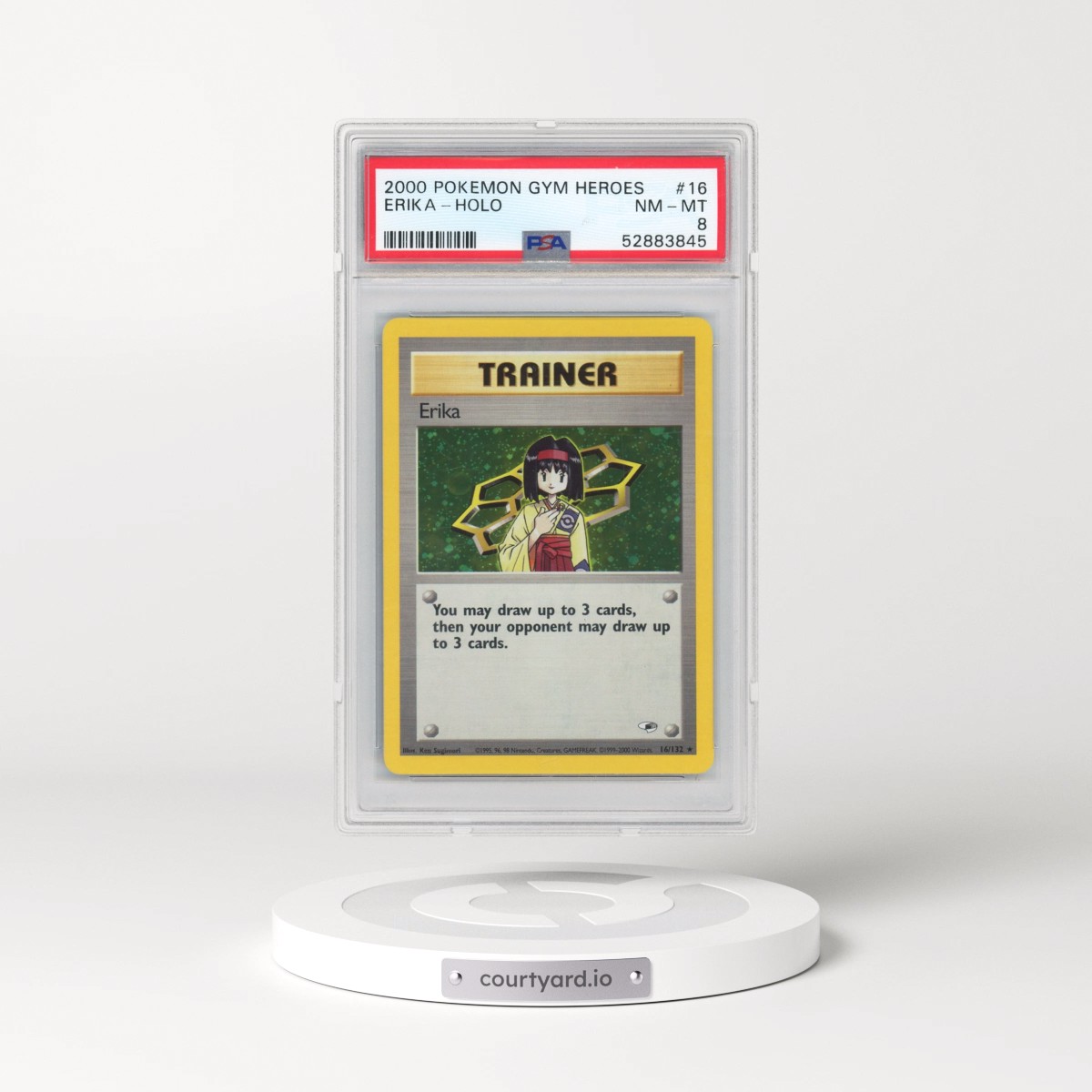 2000 Pokémon Gym Heroes #16 Erika - Holo (PSA 8 NM-MT)