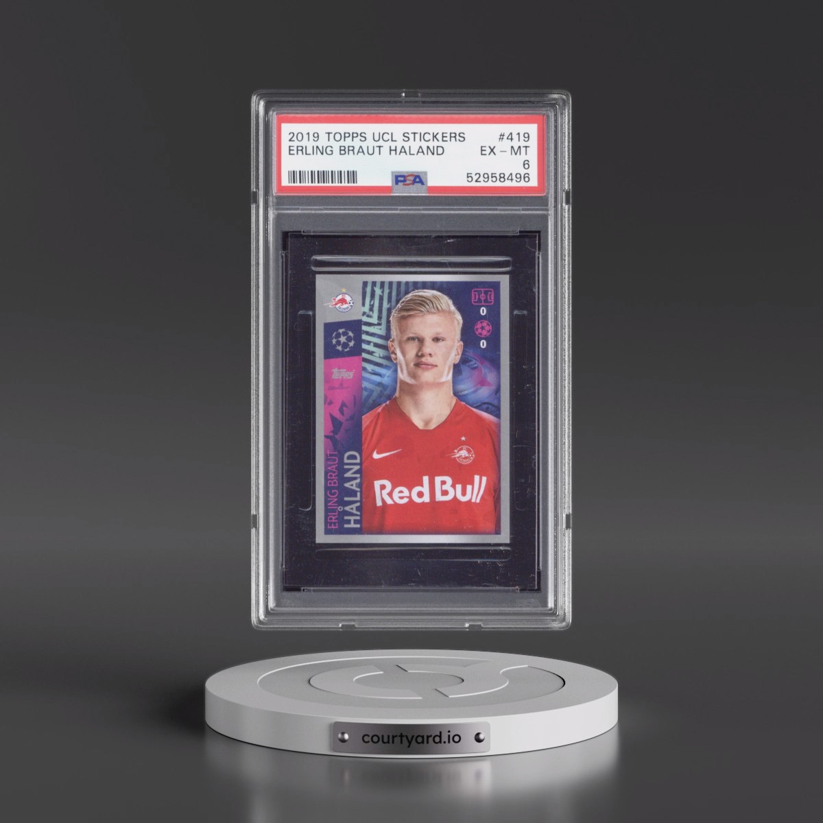 2019 Topps UEFA Champions League Stickers #419 Erling Haaland (PSA 6 EX-MT)