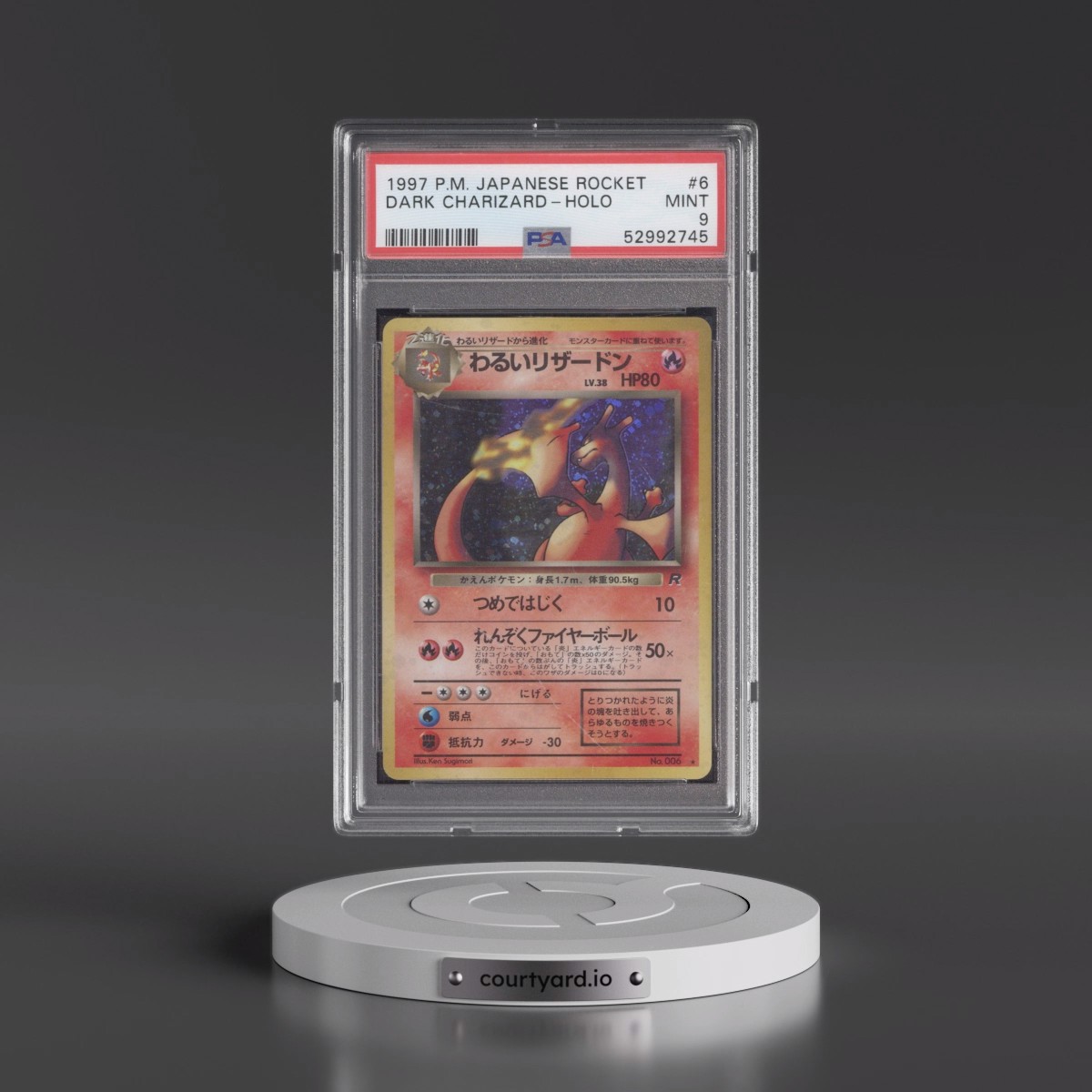 1997 Pokémon Rocket Dark Charizard - Holo #6 PSA 9