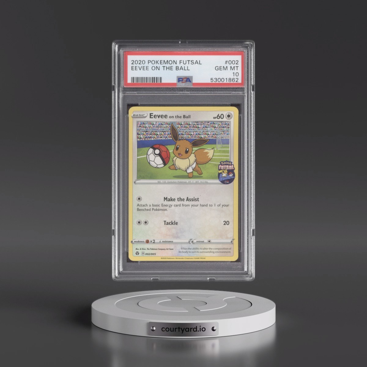 2020 Pokémon Futsal #002 Eevee on the Ball (PSA 10 GEM MINT)