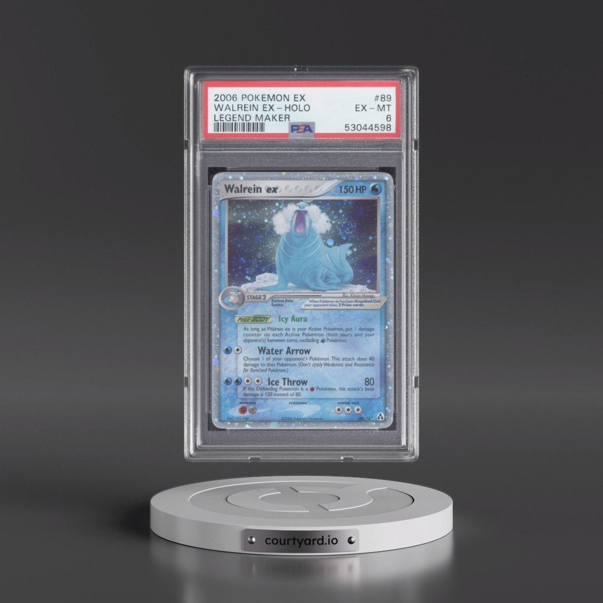 2006 Pokémon EX Legend Maker #89 Walrein EX - Holo Holo (PSA 6 EX-MT)
