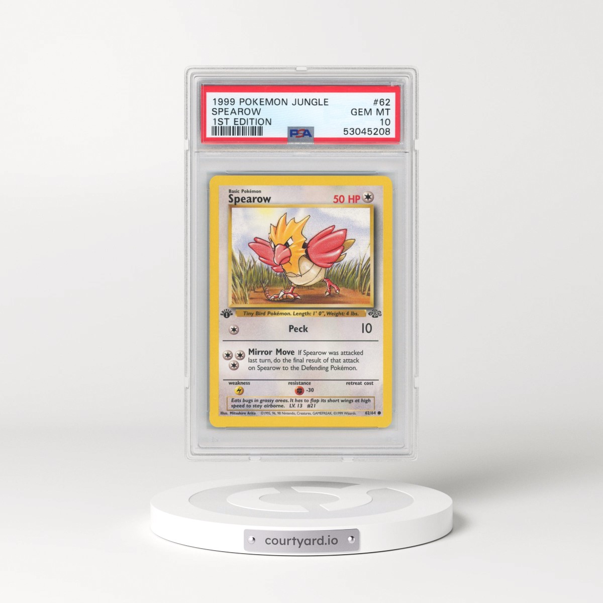 1999 Pokémon Jungle #62 Spearow - 1st Edition (PSA 10 GEM MINT)