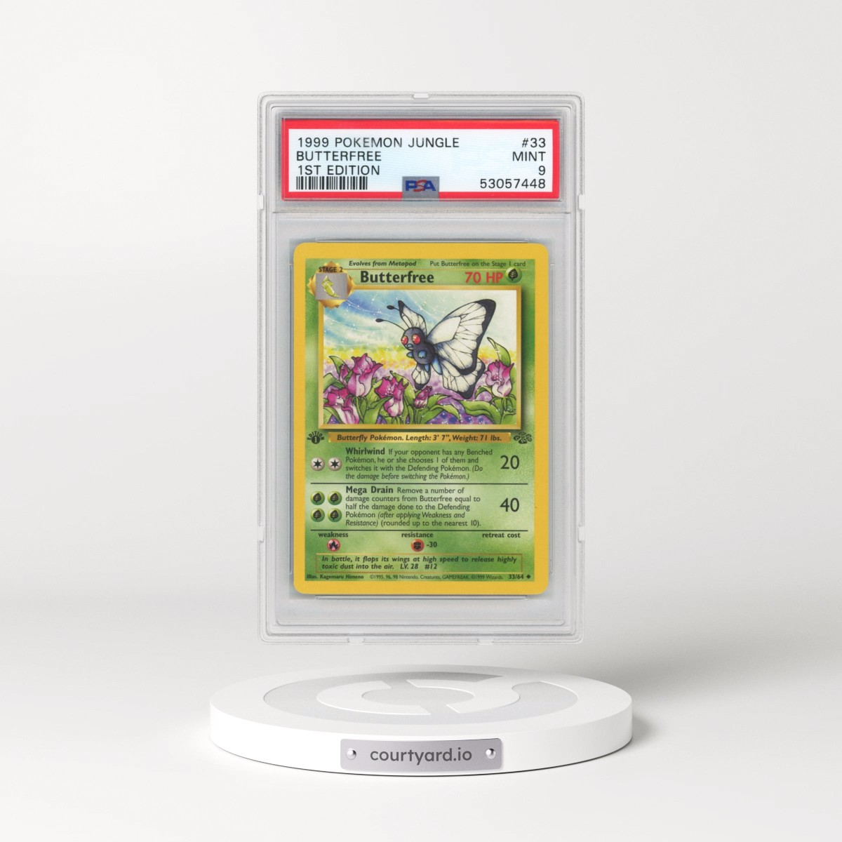 1999 Pokémon Jungle #33 Butterfree - 1st Edition (PSA 9 MINT)