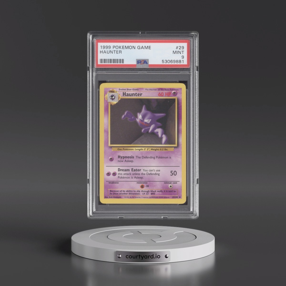 1999 Pokémon Game #29 Haunter (PSA 9 MINT)