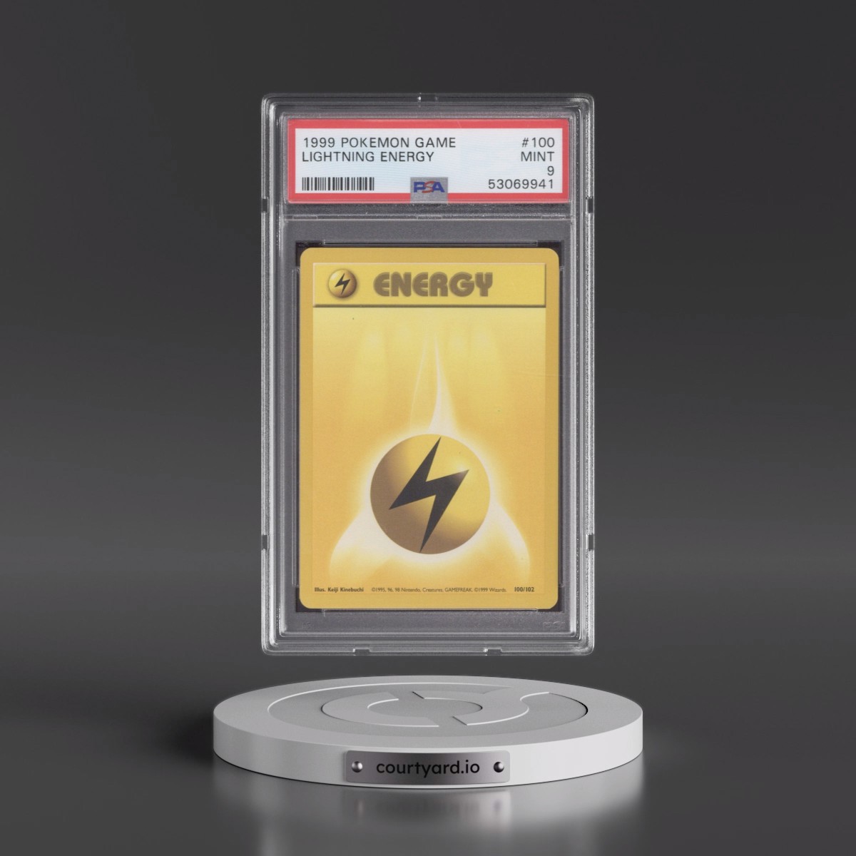 1999 Pokémon Game Lightning Energy #100 PSA 9