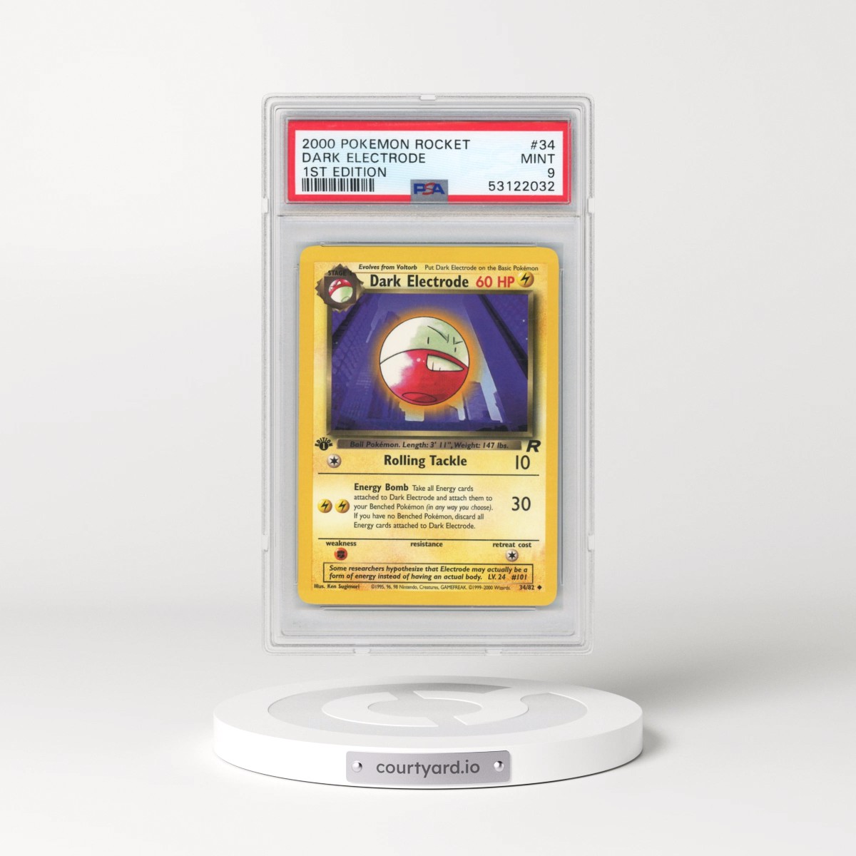 2000 Pokémon Rocket #34 Dark Electrode - 1st Edition (PSA 9 MINT)