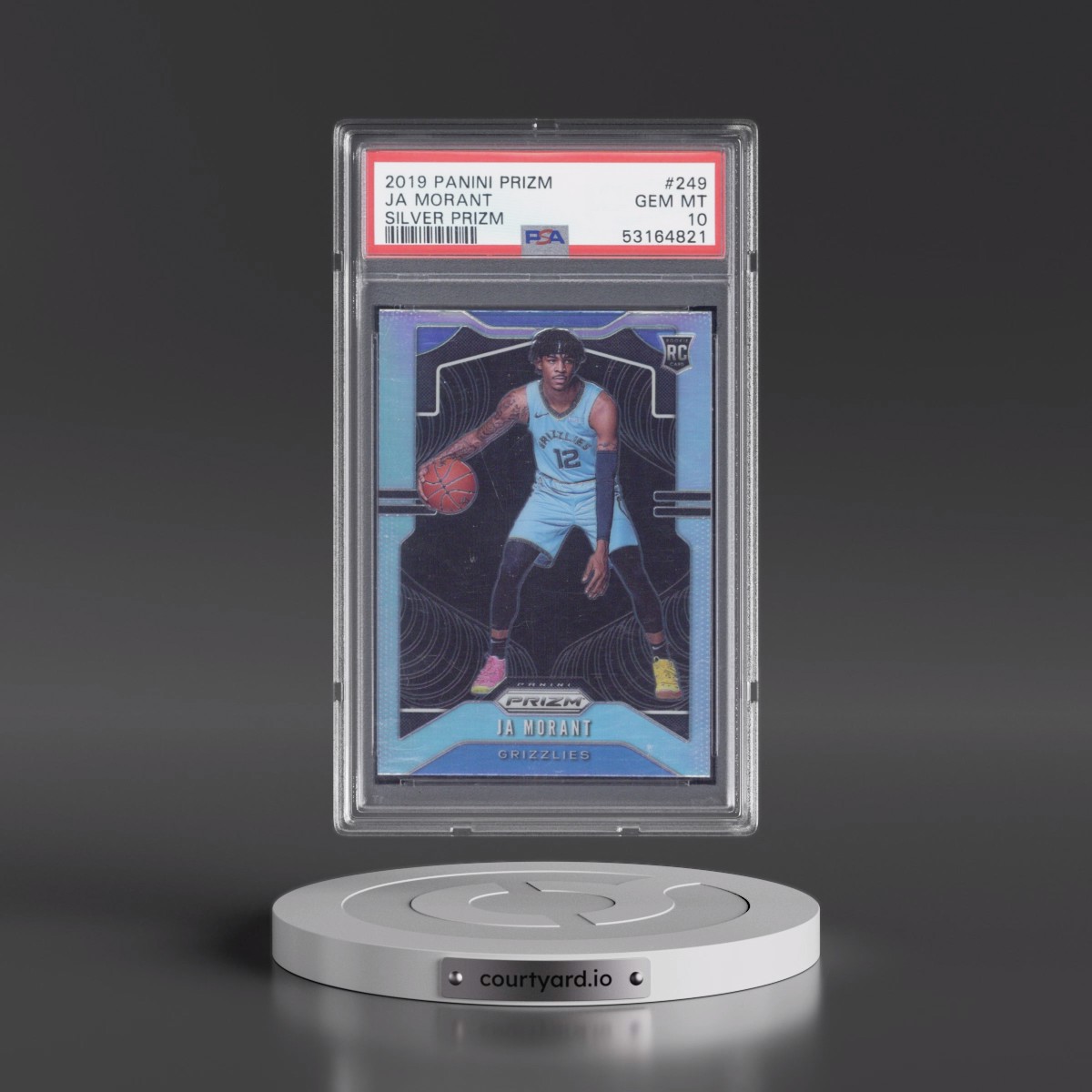 2019 Panini Prizm #249 Ja Morant - Silver Prizm (PSA 10 GEM MINT)