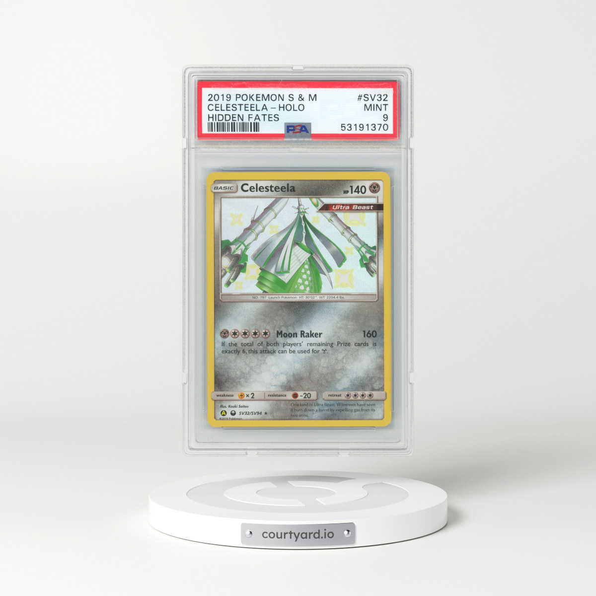 2019 Hidden Fates #SV32 Celesteela - Holo (PSA 9 MINT)