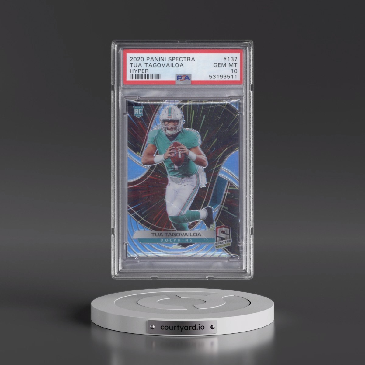 2020 Panini Spectra Tua Tagovailoa - Hyper #137 PSA 10