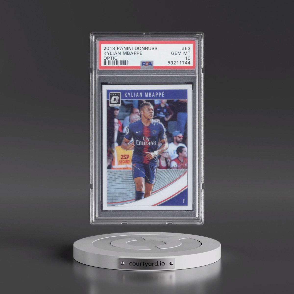 2018 Panini Donruss #53 Kylian Mbappe - Optic (PSA 10 GEM MINT)