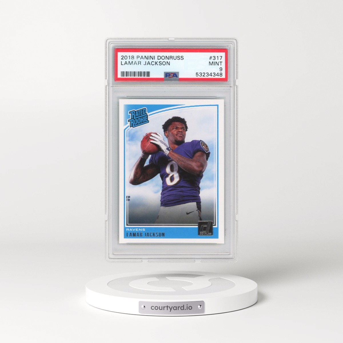 2018 Panini Donruss #317 Lamar Jackson (PSA 9 MINT)