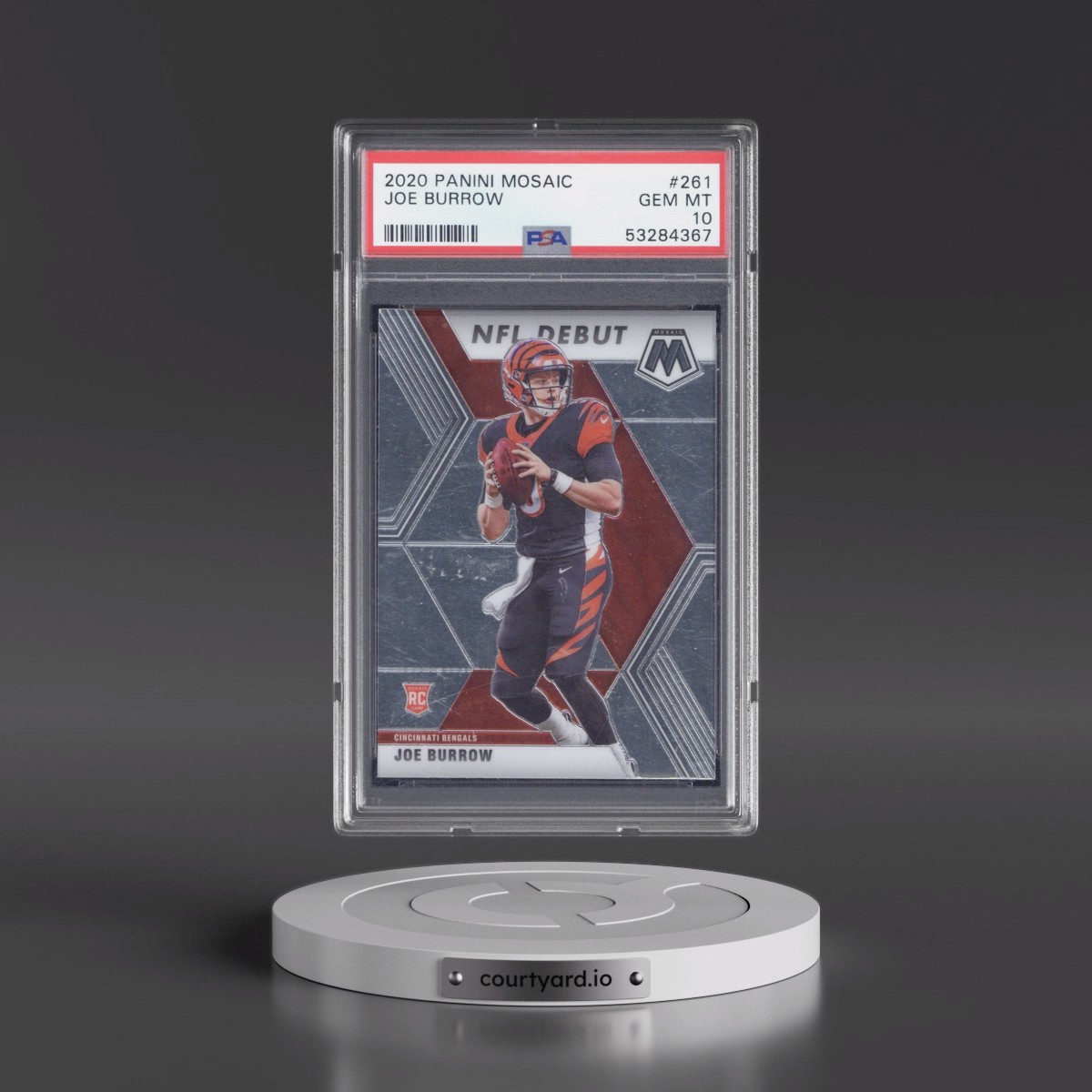 2020 Panini Mosaic Joe Burrow #261 PSA 10