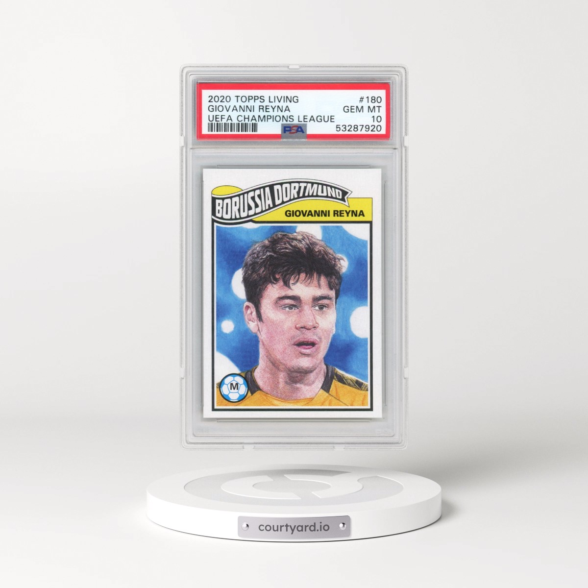 2020 Topps Living UEFA Champions League #180 Giovanni Reyna (PSA 10 GEM MINT)
