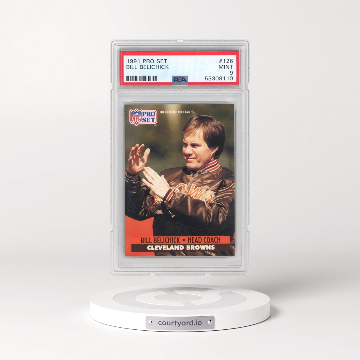 1991 Pro Set #126 Bill Belichick (PSA 9 MINT)