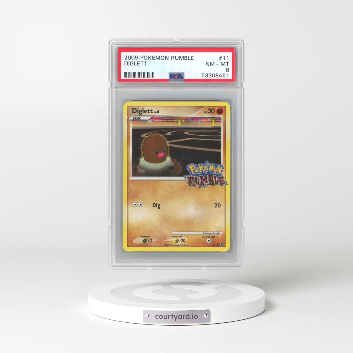 2009 Pokémon Rumble #11 Diglett (PSA 8 NM-MT)