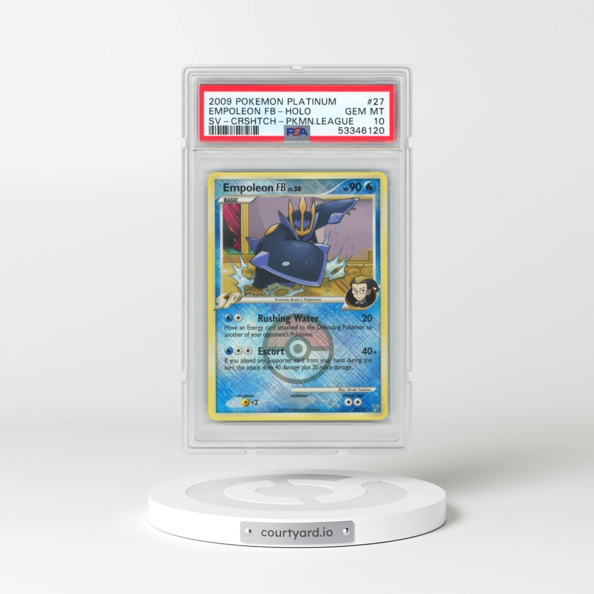 2009 Pokémon Platinum Supreme Victors #27 Empoleon FB - Holo Crosshatch-2010 Pokemon League (PSA 10 GEM MINT)