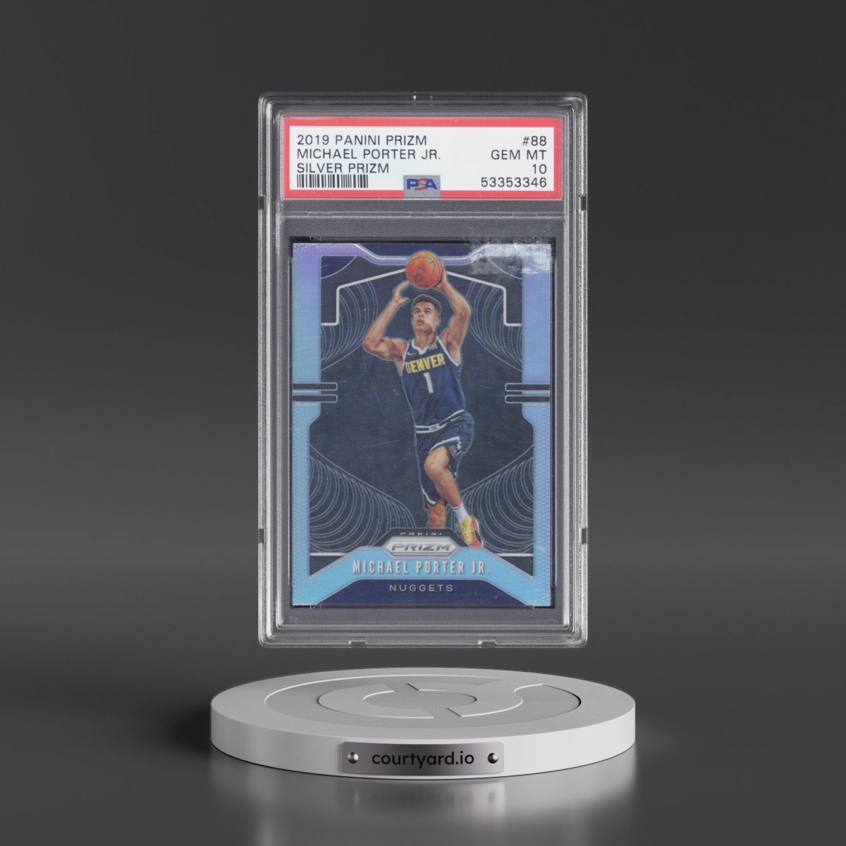 2019 Panini Prizm #88 Michael Porter Jr. - Silver Prizm (PSA 10 GEM MINT)