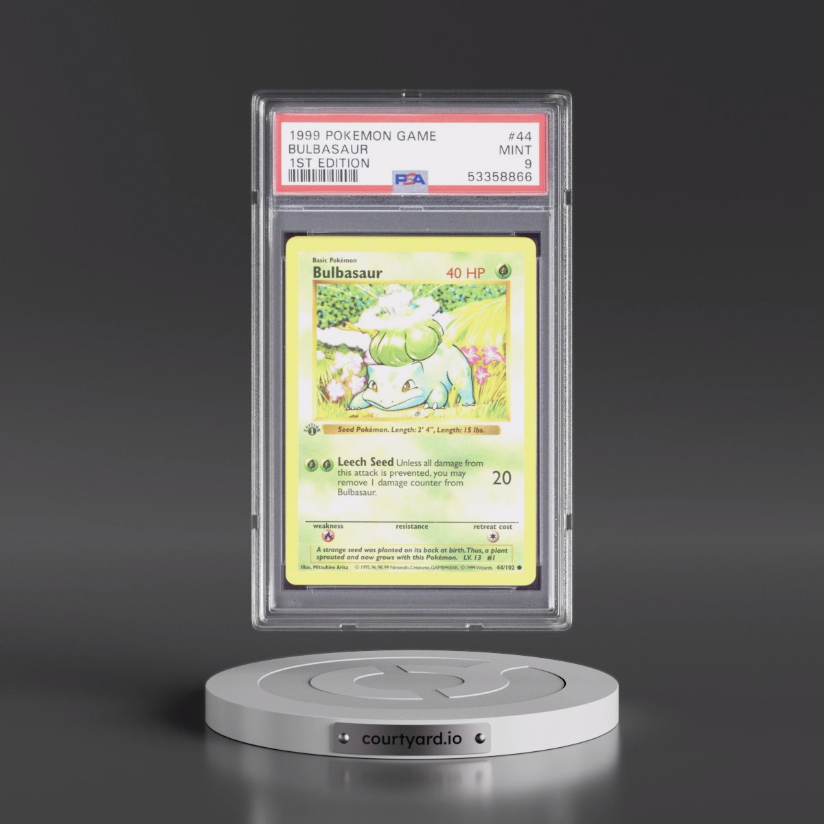 1999 Pokémon Game #44 Bulbasaur - 1st Edition (PSA 9 MINT)